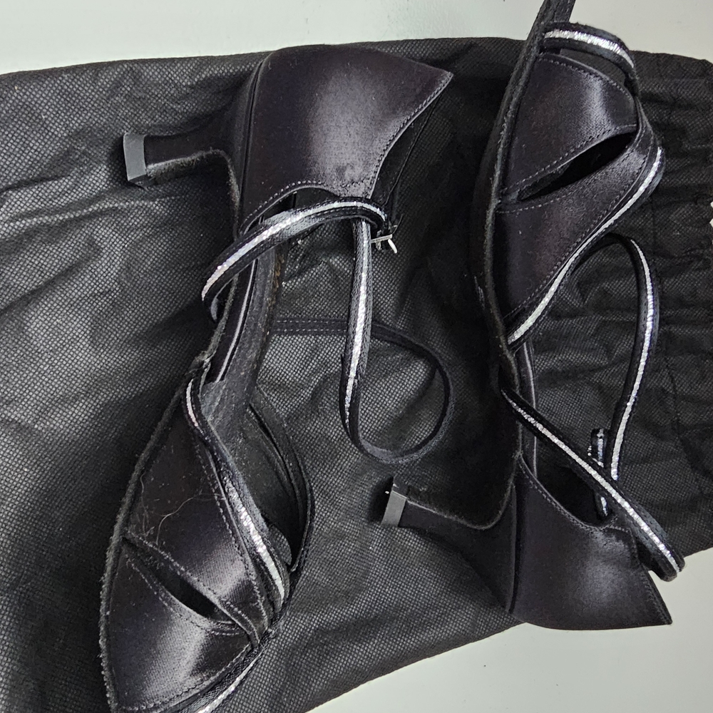 Chic Black Ballroom Dance Shoes - Picture 3 of 3